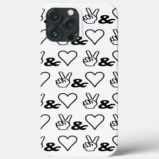 Funda De Case-Mate Para iPhone Paz y amor (Reverso )