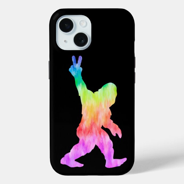 Funda De Case-Mate Para iPhone Peace Love Bigfoot (Reverso )