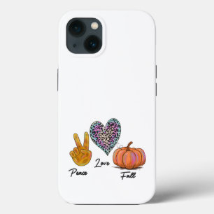 Funda Para iPhone 13 Peace Love Fall