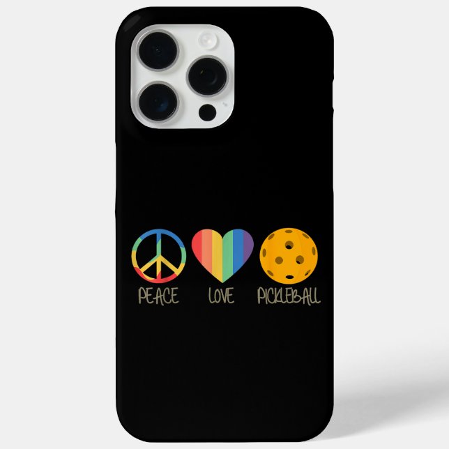 Funda De Case-Mate Para iPhone Peace Love Pickleball (Reverso )