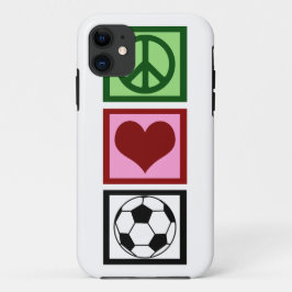 Funda Para iPhone 11 Peace Love Soccer