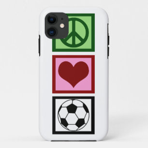 Funda Para iPhone 11 Peace Love Soccer