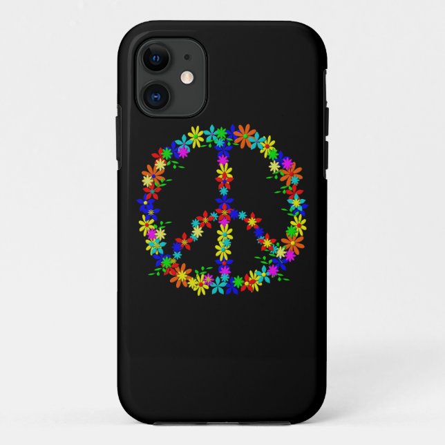 Funda De Case-Mate Para iPhone Peace símbolo Flower Power (Reverso)
