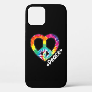 Funda Para iPhone 12 Pro Peace Tie Dye Vintage Heart Hippie Retro Groovy