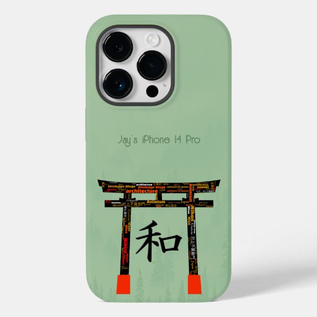 Funda De Case-Mate Para iPhone Peace Torii (de negro) (Reverso )