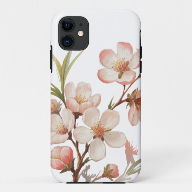 Funda De Case-Mate Para iPhone Peach Blossom Botanical (Reverso)