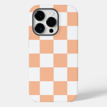 Peach Fuzz Checkered Gingham Pattern