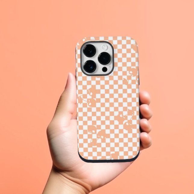 Funda De Case-Mate Para iPhone Peach Fuzz Cherry Gingham Pattern (Peach Fuzz Cherry Gingham Pattern Case-Mate iPhone Case
)