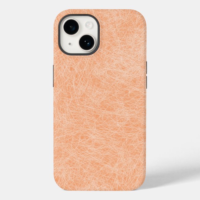 Funda De Case-Mate Para iPhone Peach Fuzz Faux Leather (Reverso )