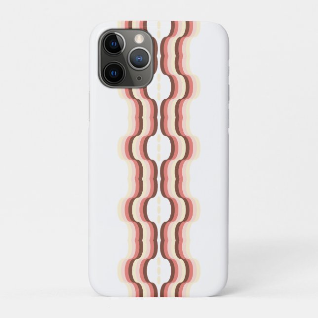 Funda De Case-Mate Para iPhone Peach Wave Symmetry (Reverso)