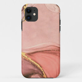 Funda Para iPhone 11 Peach with Gold Geode