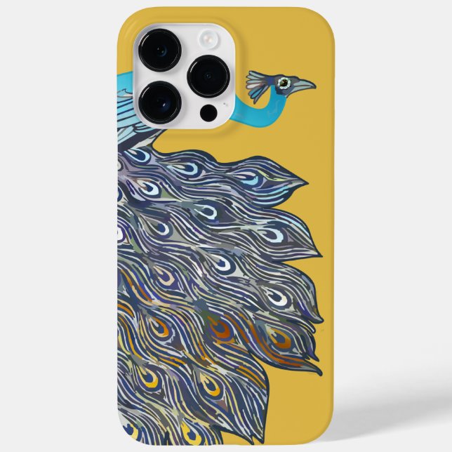 Funda De Case-Mate Para iPhone Peacock Art Deco (Reverso)