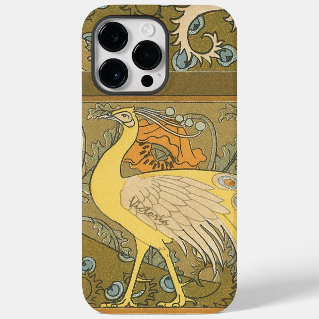 Funda De Case-Mate Para iPhone Peacock Art Deco (Reverso )