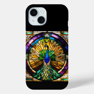 Funda Para iPhone 15 Peacock de vidrio contenido