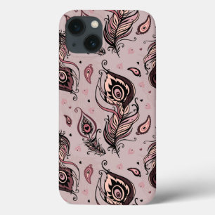 Funda Para iPhone 13 Peacock feather pattern