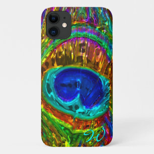 Funda Para iPhone 11 Peacock Feathers Glass Art 1