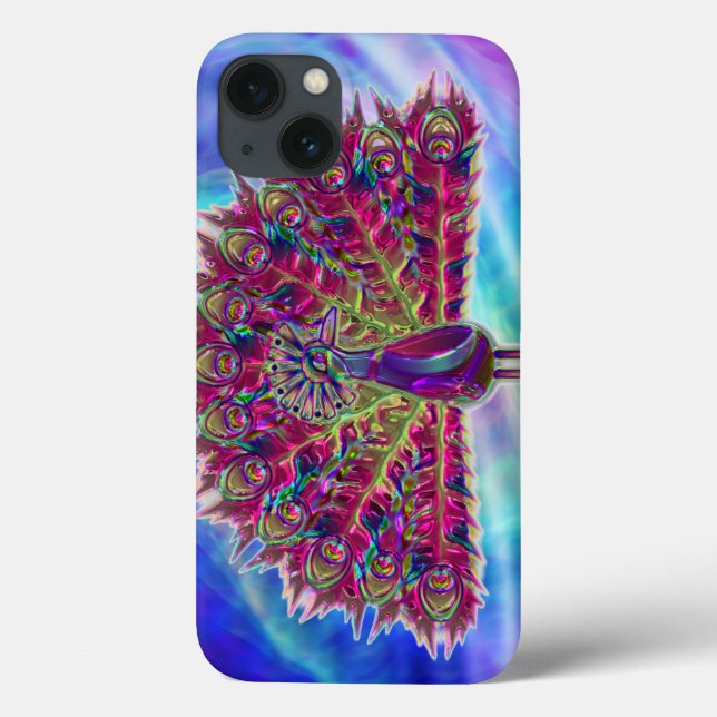 Funda De Case-Mate Para iPhone Peacock Glass 2A & 2B Options (Reverso)