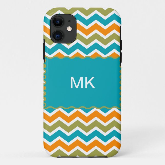 Funda De Case-Mate Para iPhone Peacock Vibrant Tribal Zigzag (Reverso)