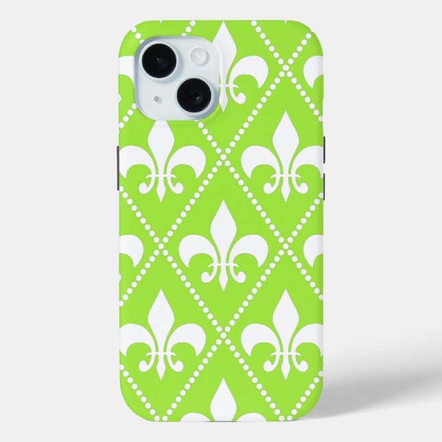 Funda De Case-Mate Para iPhone Pear Fleur de Lis (Reverso )