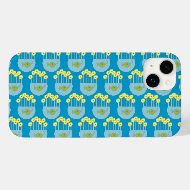 Funda De Case-Mate Para iPhone Pecera floral (Reverso  (Hotizontal))