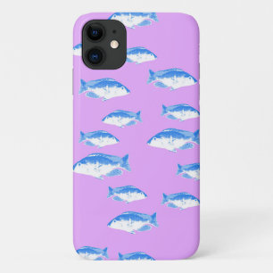 Funda Para iPhone 11 Peces azules en lila