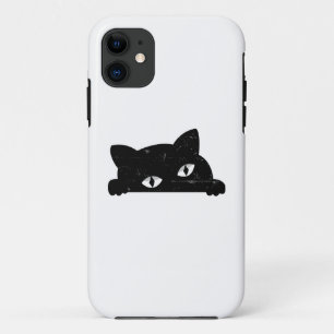 Funda Para iPhone 11 Peeking de gato negro
