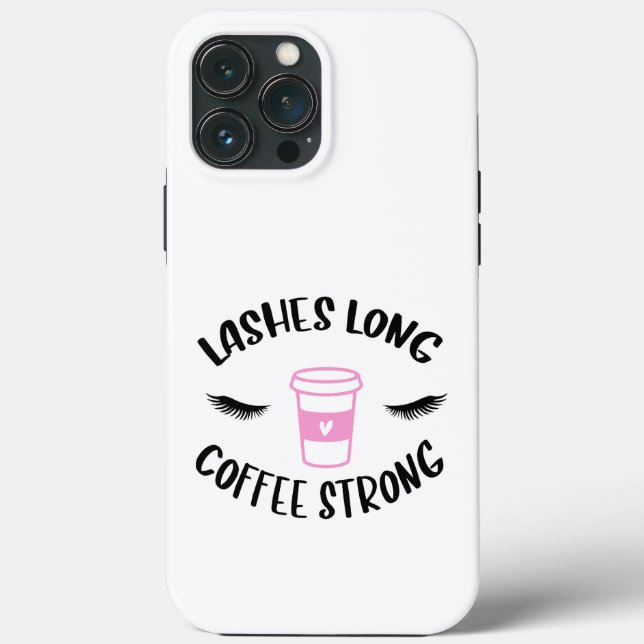 Funda De Case-Mate Para iPhone Pega un café largo y divertida rosa fuerte (Reverso )