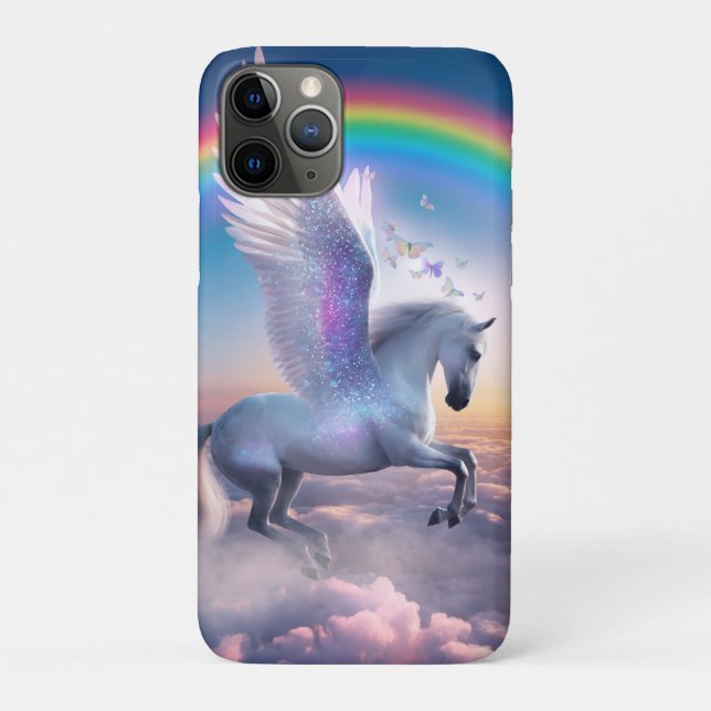Funda De Case-Mate Para iPhone Pegaso con Arcoíris (Reverso)