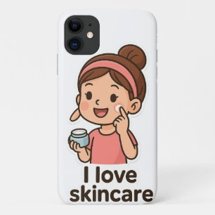 Funda Para iPhone 11 Pegatina de Cuidados Cutáneos Chica - Personalizad