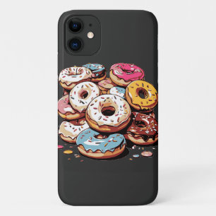 Funda Para iPhone 11 Pegatina de donuts transparente