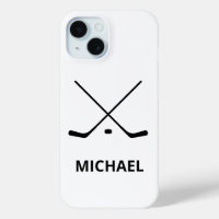 Pegatinas de hockey blanco y negro personalizadas