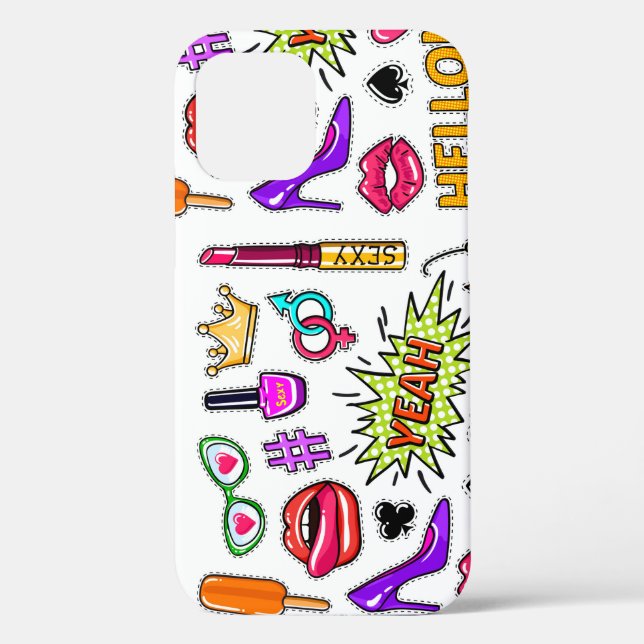 Funda De Case-Mate Para iPhone "pegatinas de moda (Reverso )