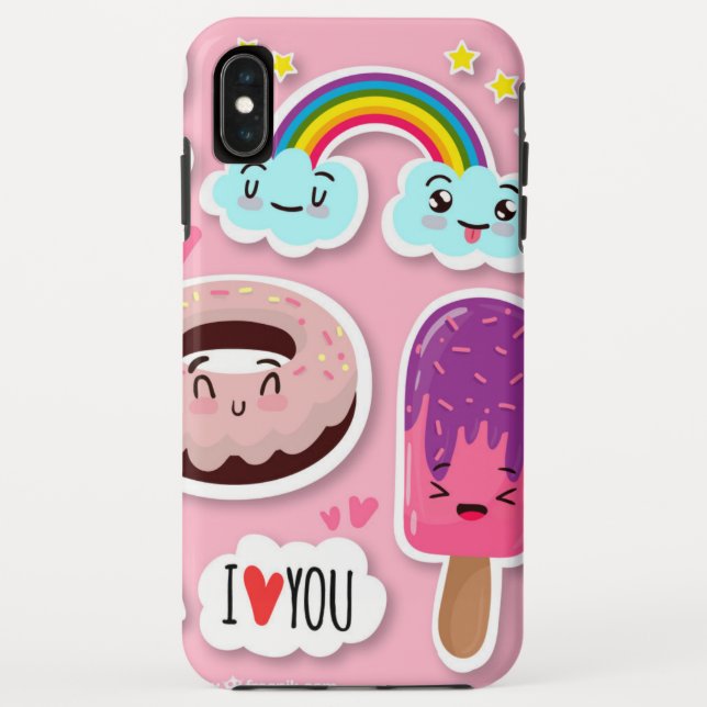 Funda De Case-Mate Para iPhone pegatinas graciosos de Guay (Reverso)