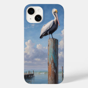 Funda Para iPhone 14 De Case-Mate Pelican en un poste de pontón meteorológico