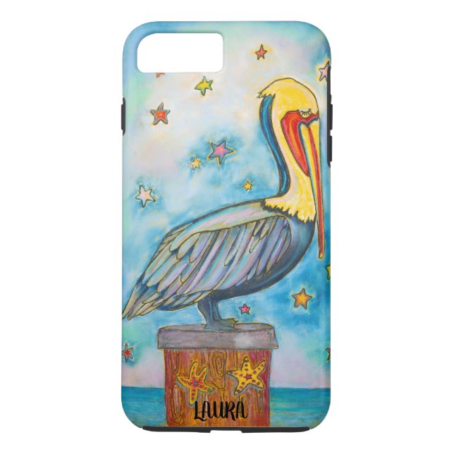 Funda De Case-Mate Para iPhone Pelícano pacífico (Reverso)