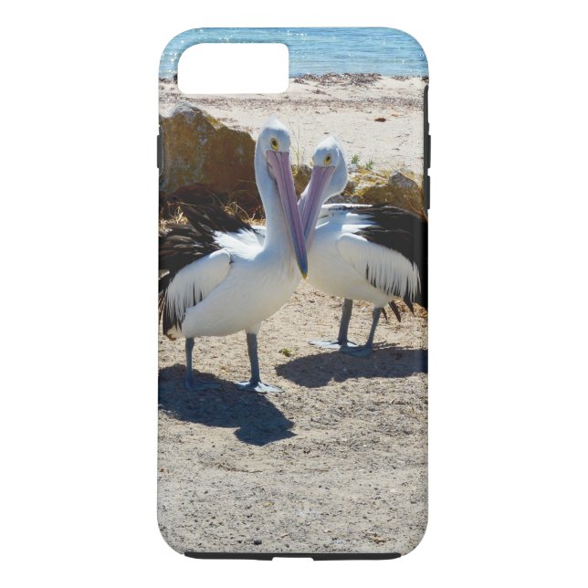 Funda De Case-Mate Para iPhone Pelícanos Enamorados, (Reverso)