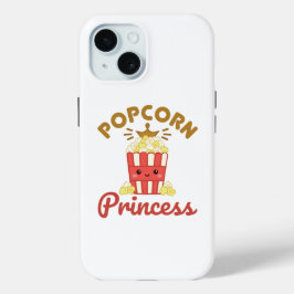 Funda Para iPhone 15 Película de Popcorn Princess Teatro Chicas de palo
