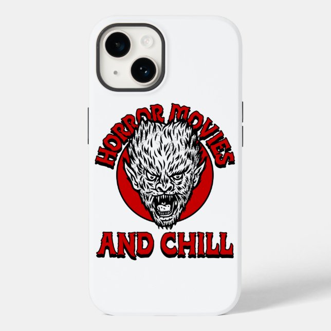Funda De Case-Mate Para iPhone Películas De Horror Y Chill (Reverso )