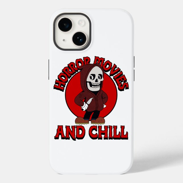 Funda De Case-Mate Para iPhone Películas De Horror Y Chill (Reverso )