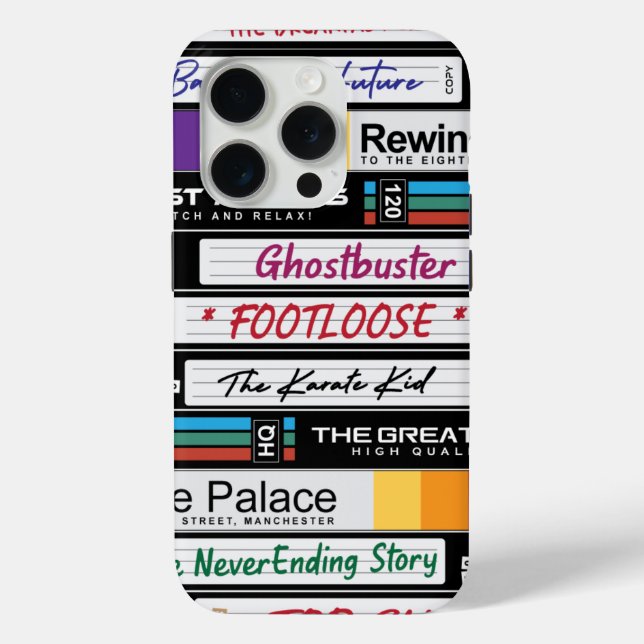Funda De Case-Mate Para iPhone Películas Retro VHS de los 80 (Reverso )