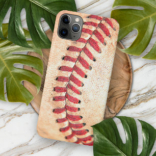 Funda Para iPhone 11 Pro Max Pelota de béisbol antigua con costura roja