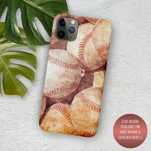 Funda Para iPhone 11 Pro Max Pelotas de béisbol sucias y desgastadas de estilo 
