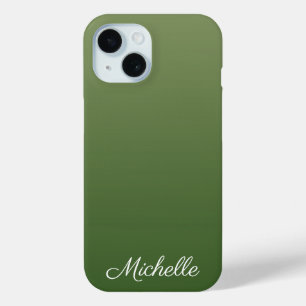 Funda Para iPhone 15 Pena verde personalizada