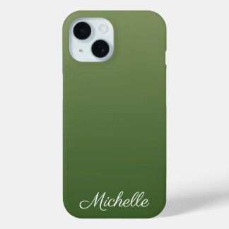 Funda Para iPhone 15 Pena verde personalizada