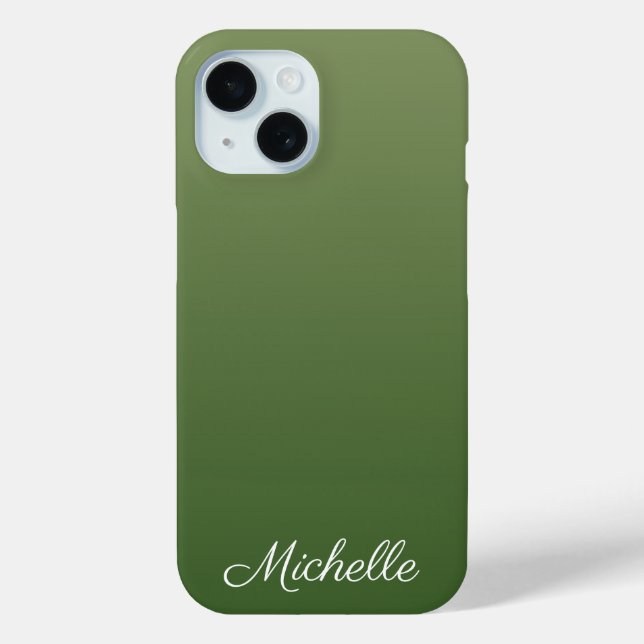 Funda De Case-Mate Para iPhone Pena verde personalizada (Reverso )