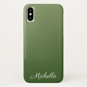 Funda Para iPhone X Pena verde personalizada