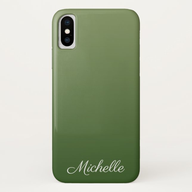 Funda De Case-Mate Para iPhone Pena verde personalizada (Reverso)