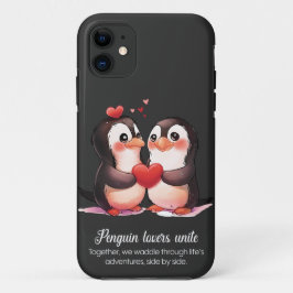 Funda Para iPhone 11 Penguin Lovers - Especial Día de San Valentín