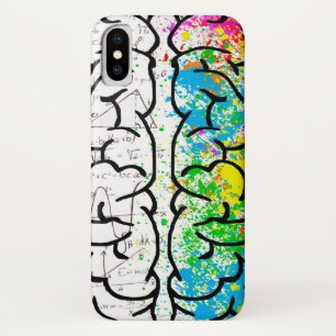 Funda Para iPhone X Pensamiento cerebral Psicología dibujo