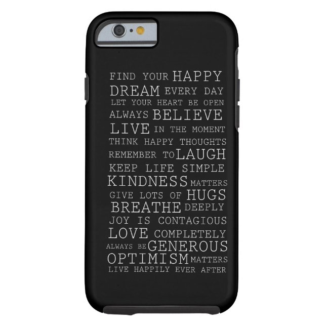 Funda De Case-Mate Para iPhone Pensamientos positivos (Reverso)